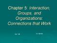 Chapter 5: Interaction, Groups, and Organization