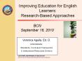 Improving Education for English Learners: Research-Base