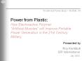Tri-Service Power Expo   Norfolk, VA Power from Plastic: Ho