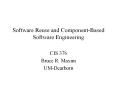 Software Reuse and Component-Based Software Engineering CI