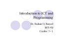 Introduction to ICT and Programming Dr. Raihan Ur Rasoo