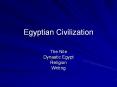 Egyptian Civilization The Nile Dynastic Egypt Religio