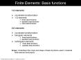 Finite Elements: Basis functions 1-D elements coordinat