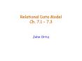 Relational Data Model Ch' 7'1 7'3