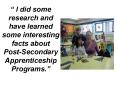 I did some research and have learned some interesting facts about PostSecondary Apprenticeship Prog