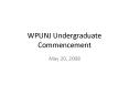 WPUNJ Undergraduate Commencement