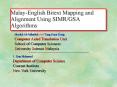 MalayEnglish Bitext Mapping and Alignment Using SIMRGSA Algorithms