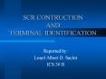 SCR CONTRUCTION AND TERMINAL IDENTIFICATION