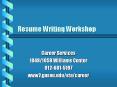 Resume Writing Workshop