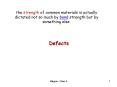 Griffiths equation for the strength of materials