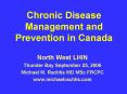 Chronic Disease Management and Prevention in Canada