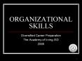 ORGANIZATIONAL SKILLS