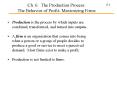 Ch' 6: The Production Process: The Behavior of Profit Maximizing Firms