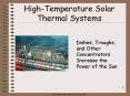 HighTemperature Solar Thermal Systems