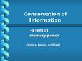 Conservation of Information