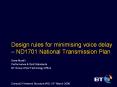 Design rules for minimising voice delay 