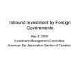 Inbound Investment by Foreign Governments