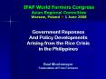 IFAP World Farmers Congress Asian Regional Committee Warsaw, Poland 1 June 2008