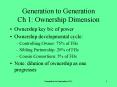 Generation to Generation Ch 1: Ownership Dimension