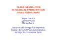 CLASS INEQUALITIES IN POLITICAL PARTICIPATION: SPAIN AND EUROPE