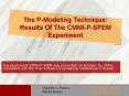 The PModeling Technique: Results Of The CMMIPSPEM Experiment
