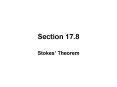 Stokes Theorem