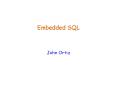 Embedded SQL