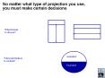 No matter what type of projection you use, you must make certain decisions