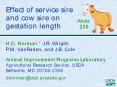 Effect of service sire and cow sire on gestation length