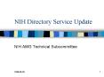 NIH Directory Service Update