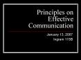 Principles on Effective Communication