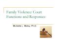 Family Violence: Court Functions and Responses