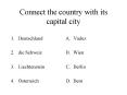 Connect the country with its capital city