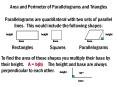 Area and Perimeter of Parallelograms and Triangles