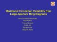 Meridional Circulation Variability from LargeAperture Ring Diagrams
