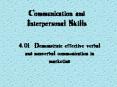 Communication and Interpersonal Skills
