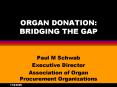 ORGAN DONATION: BRIDGING THE GAP