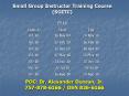 Small Group Instructor Training Course SGITC