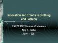 Innovation and Trends in Clothing and Fashion