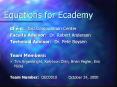 Equations for Ecademy