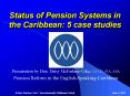 Status of Pension Systems in the Caribbean: 5 case studies