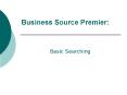 Business Source Premier:
