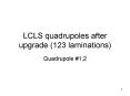 LCLS quadrupoles after upgrade 123 laminations