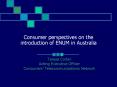 Consumer perspectives on the introduction of ENUM in Australia