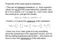 Properties of the least squares estimates'''