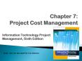 Chapter 7: Project Cost Management