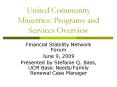 United Community Ministries: Programs and Services Overview