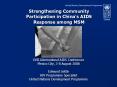 Strengthening Community Participation in Chinas AIDS Response among MSM
