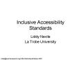 Inclusive Accessibility Standards
