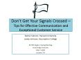 Dont Get Your Signals Crossed Tips for Effective Communication and Exceptional Customer Service